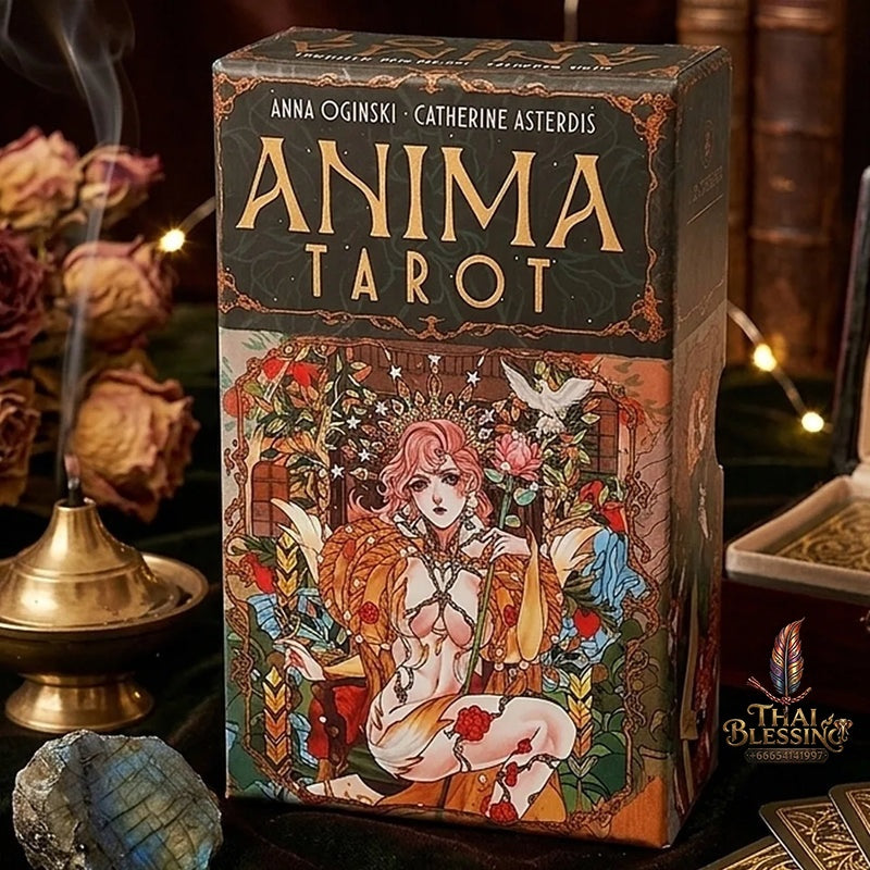 ✨ Anima Tarot Deck in Rigid Box - 78-Card Double-Embossed 12x7cm Art Nouveau Tarot Cards with Gorgeous Anime-Style Illustrations for Collectors and Seekers