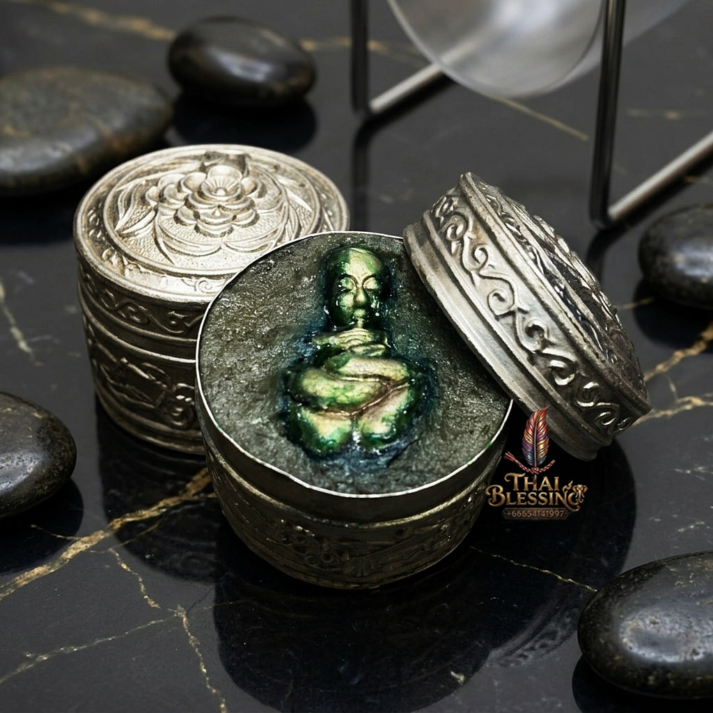 Sacred "Seepueng Kuman Thong Dud Rok" (Umbilical-Sucking Golden Boy Fortune Wax)  for Supreme Luck, Financial Windfalls, and Unrestricted Wish-Granting