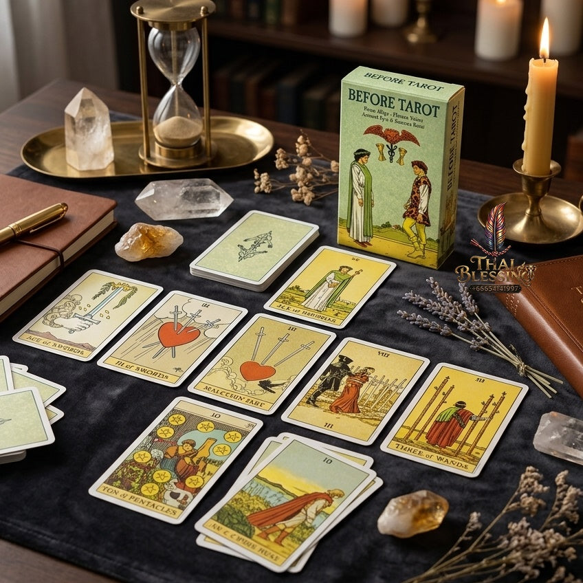 ✨ Before Tarot Deck - 78 English Visions Cards in Box - Mysterious Divination Board Game & Spiritual Supplies for Tarot Lovers and Collectors