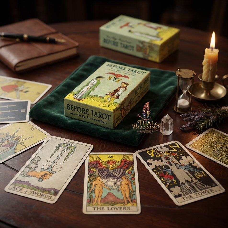 ✨ Before Tarot Deck - 78 English Visions Cards in Box - Mysterious Divination Board Game & Spiritual Supplies for Tarot Lovers and Collectors