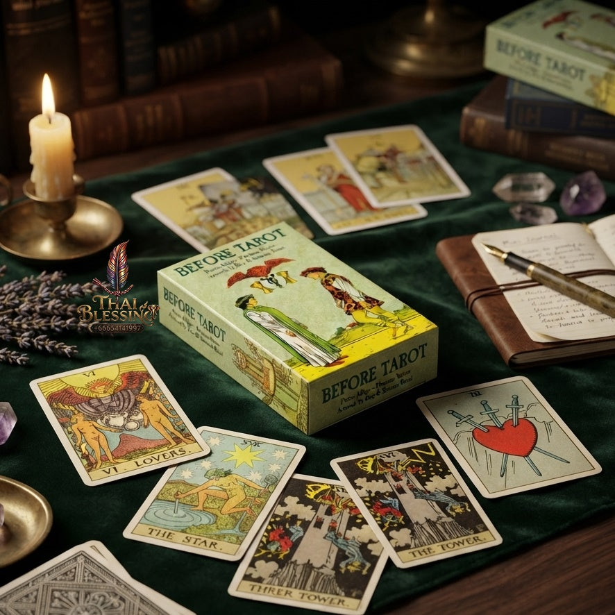 ✨ Before Tarot Deck - 78 English Visions Cards in Box - Mysterious Divination Board Game & Spiritual Supplies for Tarot Lovers and Collectors