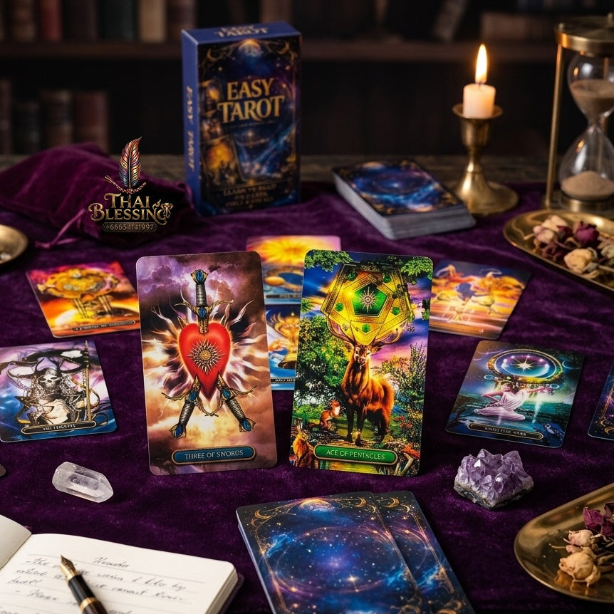 ✨ Easy Tarot Cards 78 Tarot Deck English Version - Divination and Fortune-Telling Board Game Edition for Family Entertainment, Party Games, and Beginners
