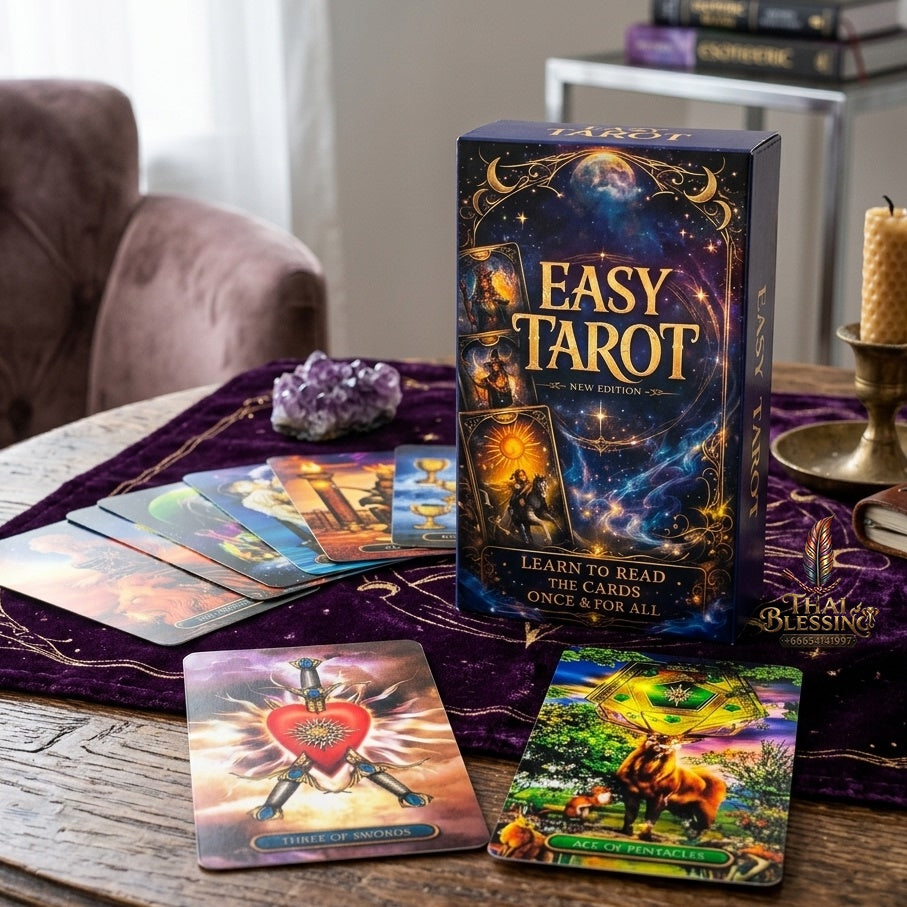 ✨ Easy Tarot Cards 78 Tarot Deck English Version - Divination and Fortune-Telling Board Game Edition for Family Entertainment, Party Games, and Beginners