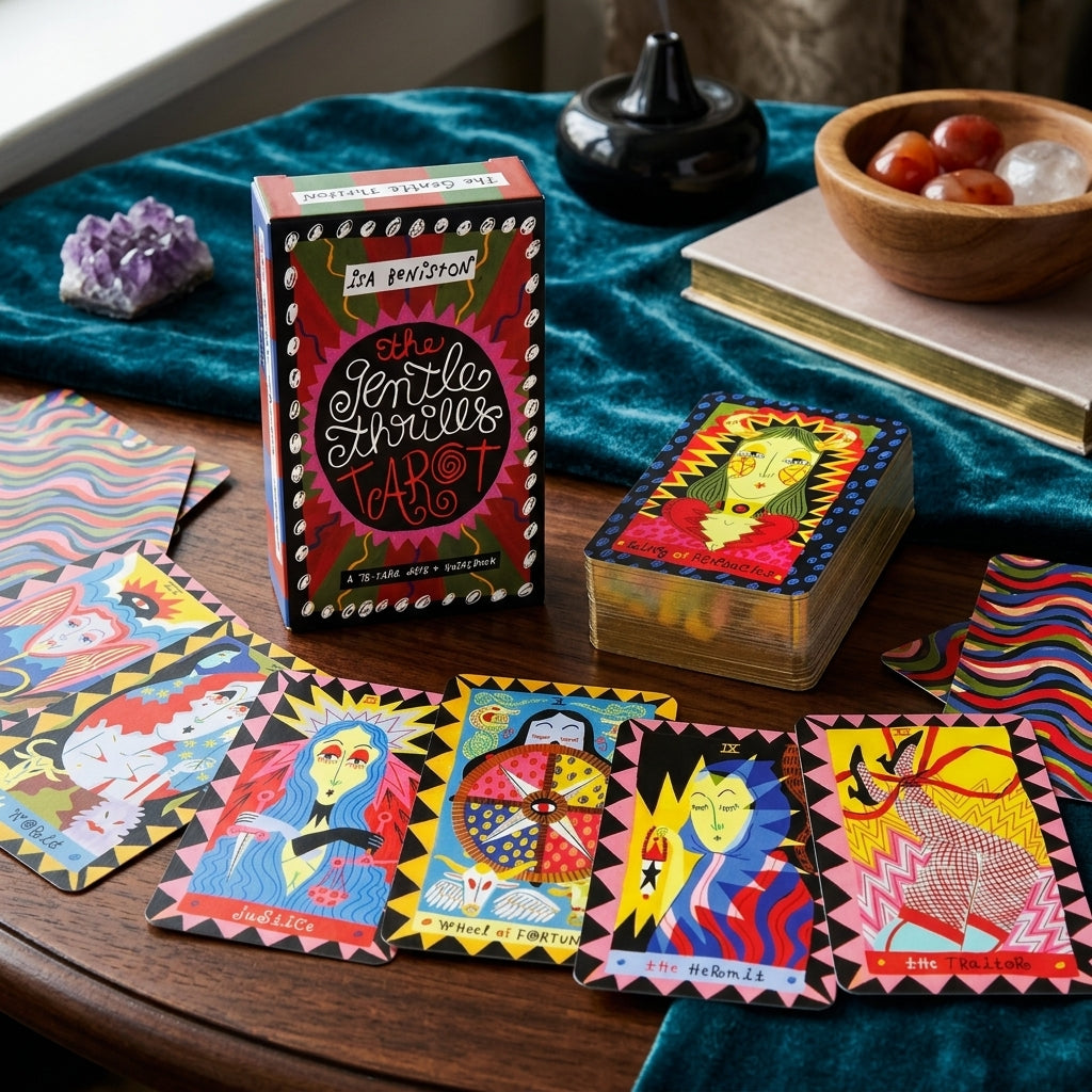 ✨ Gentle Thrills Tarot Game - Future Fortune Telling Card Party Board Game, Entertainment Prediction Toy for Ages 14 and Above