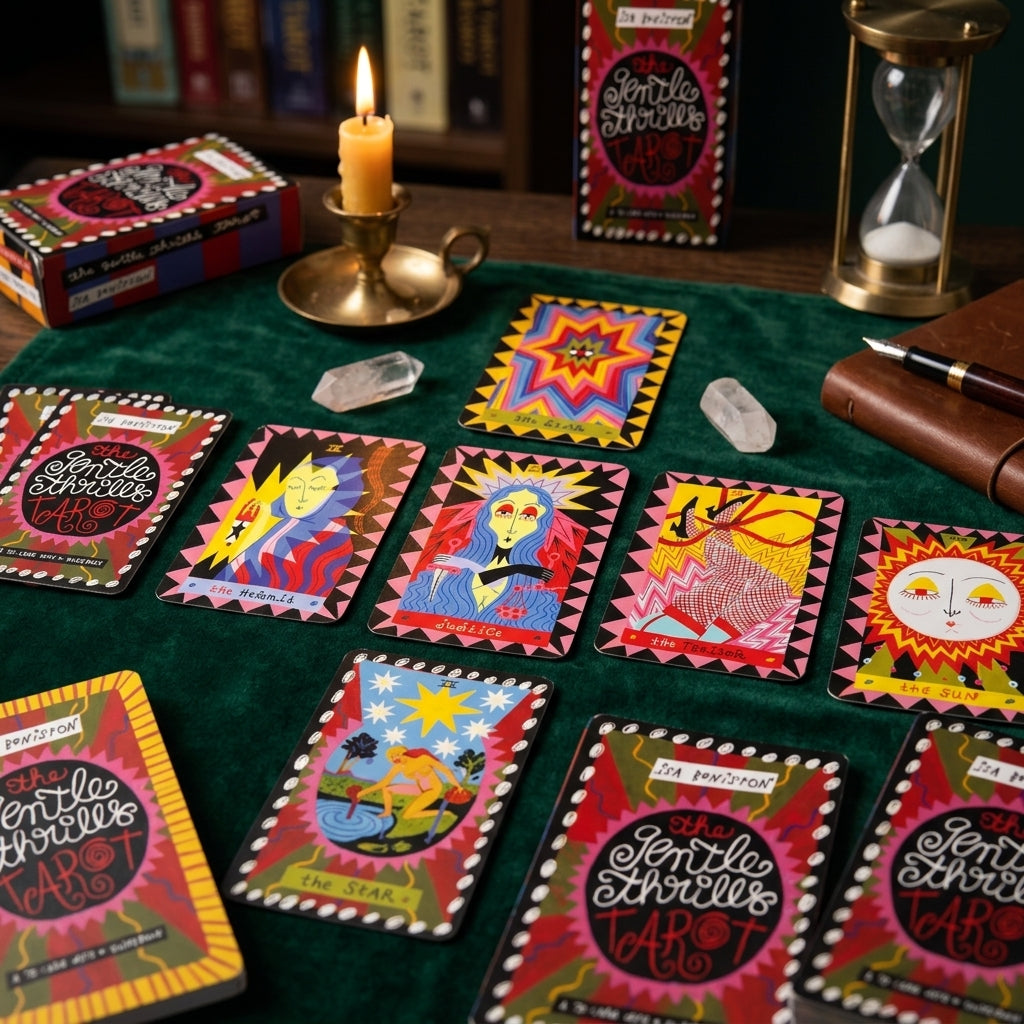 ✨ Gentle Thrills Tarot Game - Future Fortune Telling Card Party Board Game, Entertainment Prediction Toy for Ages 14 and Above