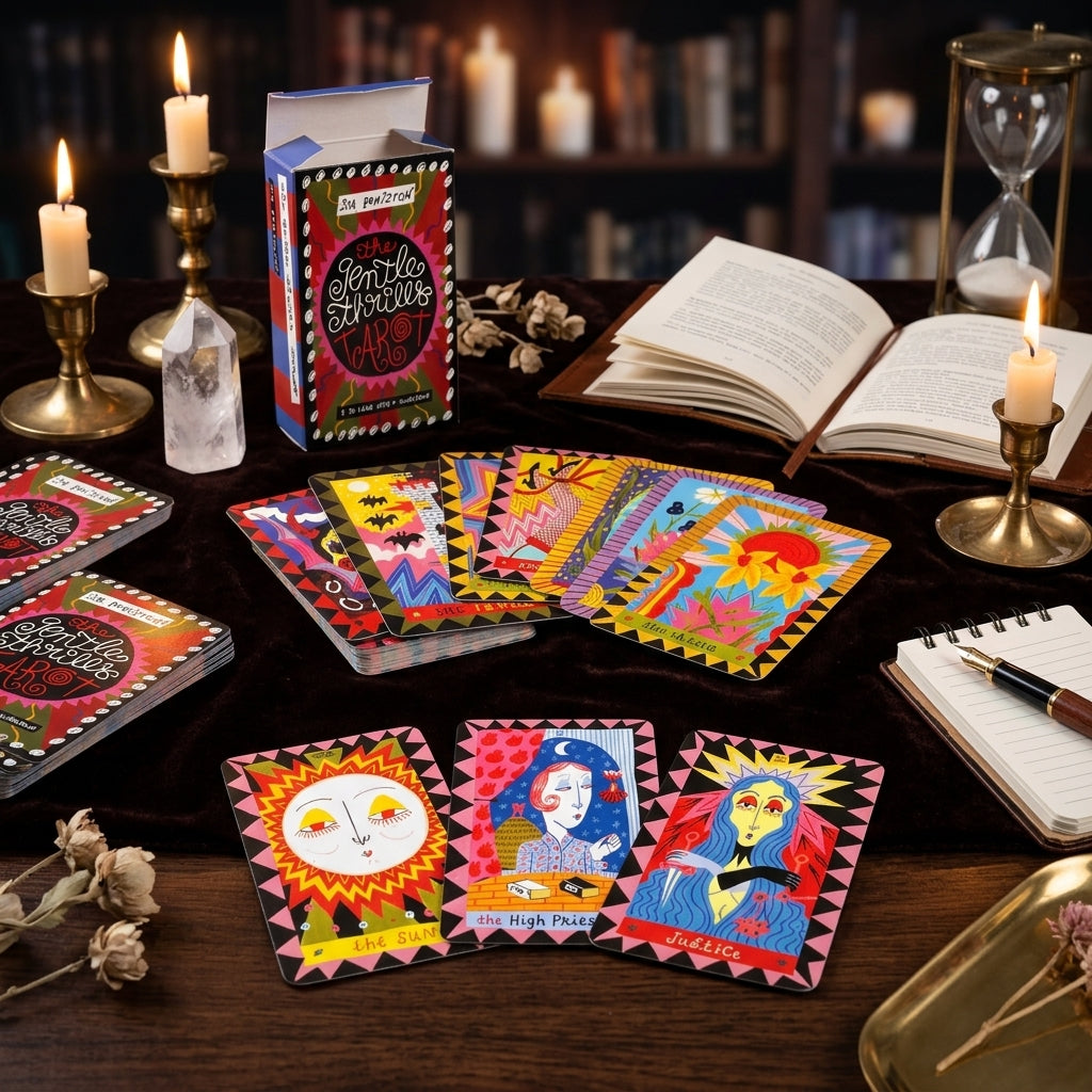 ✨ Gentle Thrills Tarot Game - Future Fortune Telling Card Party Board Game, Entertainment Prediction Toy for Ages 14 and Above
