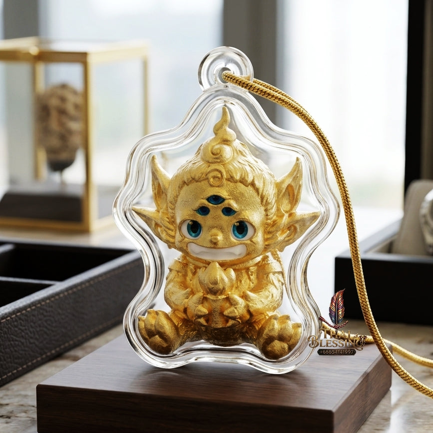 Sacred Si Hu Ha Ta Bronze Amulet "Fha Prathan Edition" by Phra Kru Palat Thanapat Wat Tham Chai Mongkhon 2026 for Ultimate Wealth Magnetism and Miraculous Windfalls