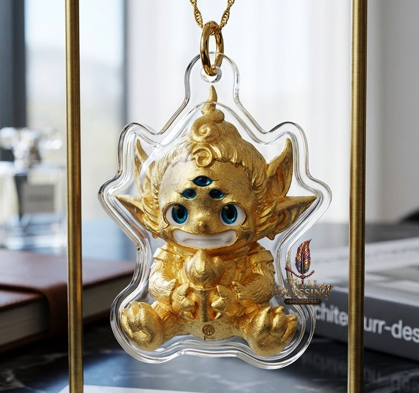 Sacred Si Hu Ha Ta Bronze Amulet "Fha Prathan Edition" by Phra Kru Palat Thanapat Wat Tham Chai Mongkhon 2026 for Ultimate Wealth Magnetism and Miraculous Windfalls