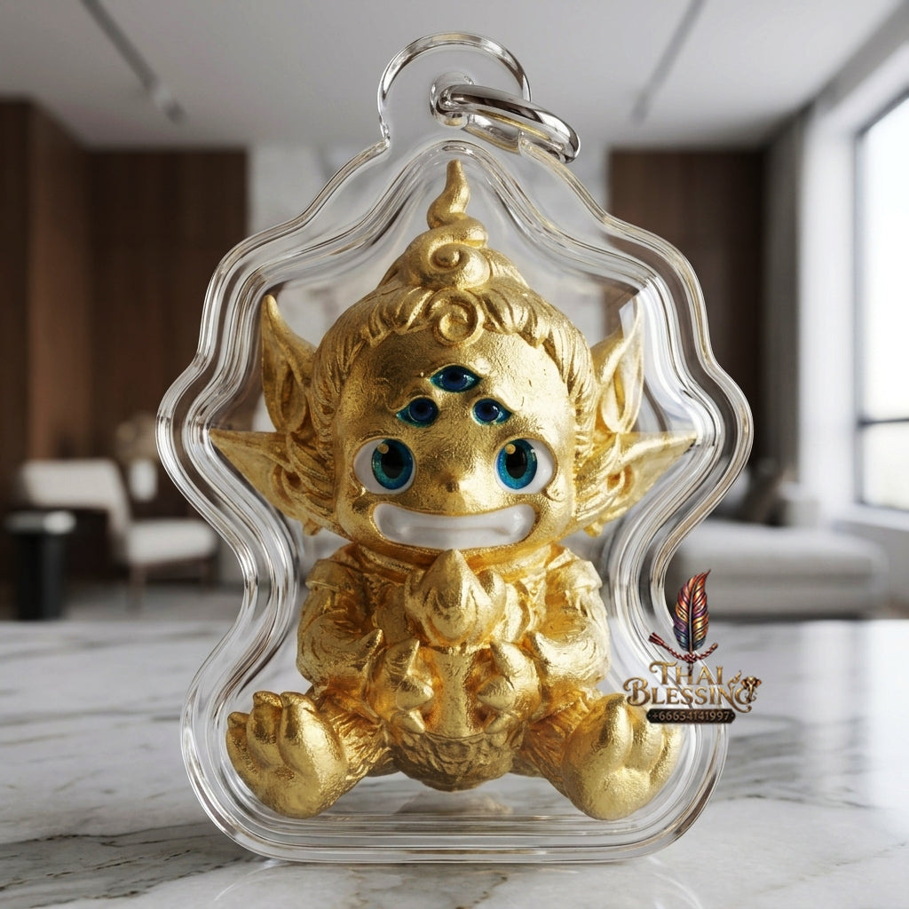 Sacred Si Hu Ha Ta Bronze Amulet "Fha Prathan Edition" by Phra Kru Palat Thanapat Wat Tham Chai Mongkhon 2026 for Ultimate Wealth Magnetism and Miraculous Windfalls
