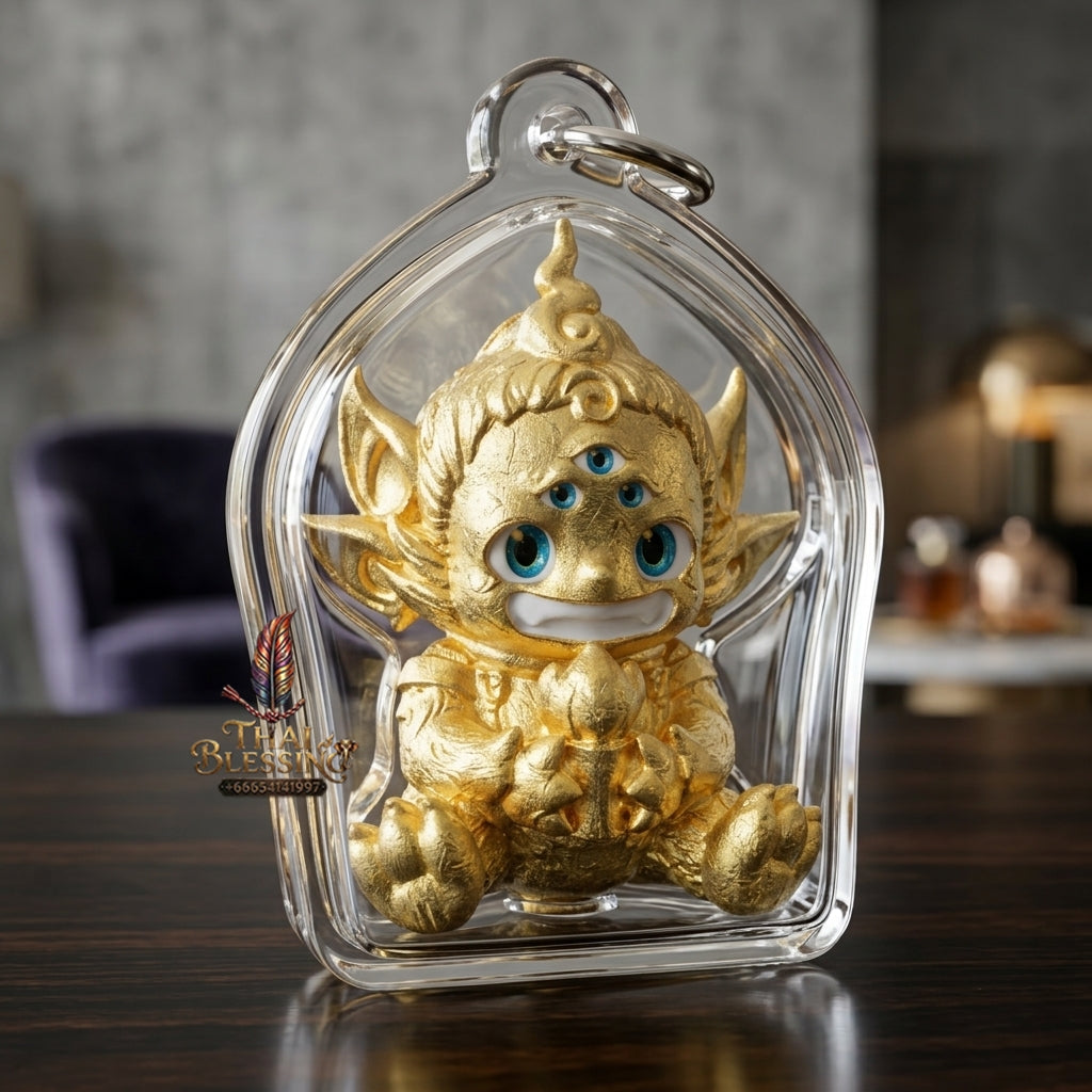 Sacred Si Hu Ha Ta Bronze Amulet "Fha Prathan Edition" by Phra Kru Palat Thanapat Wat Tham Chai Mongkhon 2026 for Ultimate Wealth Magnetism and Miraculous Windfalls