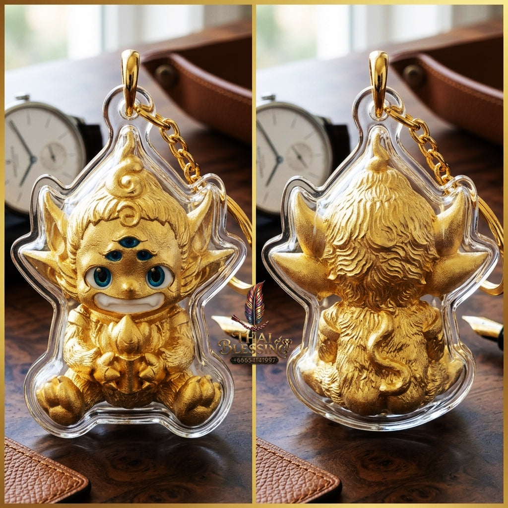 Sacred Si Hu Ha Ta Bronze Amulet "Fha Prathan Edition" by Phra Kru Palat Thanapat Wat Tham Chai Mongkhon 2026 for Ultimate Wealth Magnetism and Miraculous Windfalls