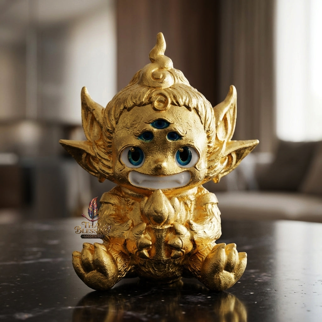 Sacred Si Hu Ha Ta Bronze Amulet "Fha Prathan Edition" by Phra Kru Palat Thanapat Wat Tham Chai Mongkhon 2026 for Ultimate Wealth Magnetism and Miraculous Windfalls