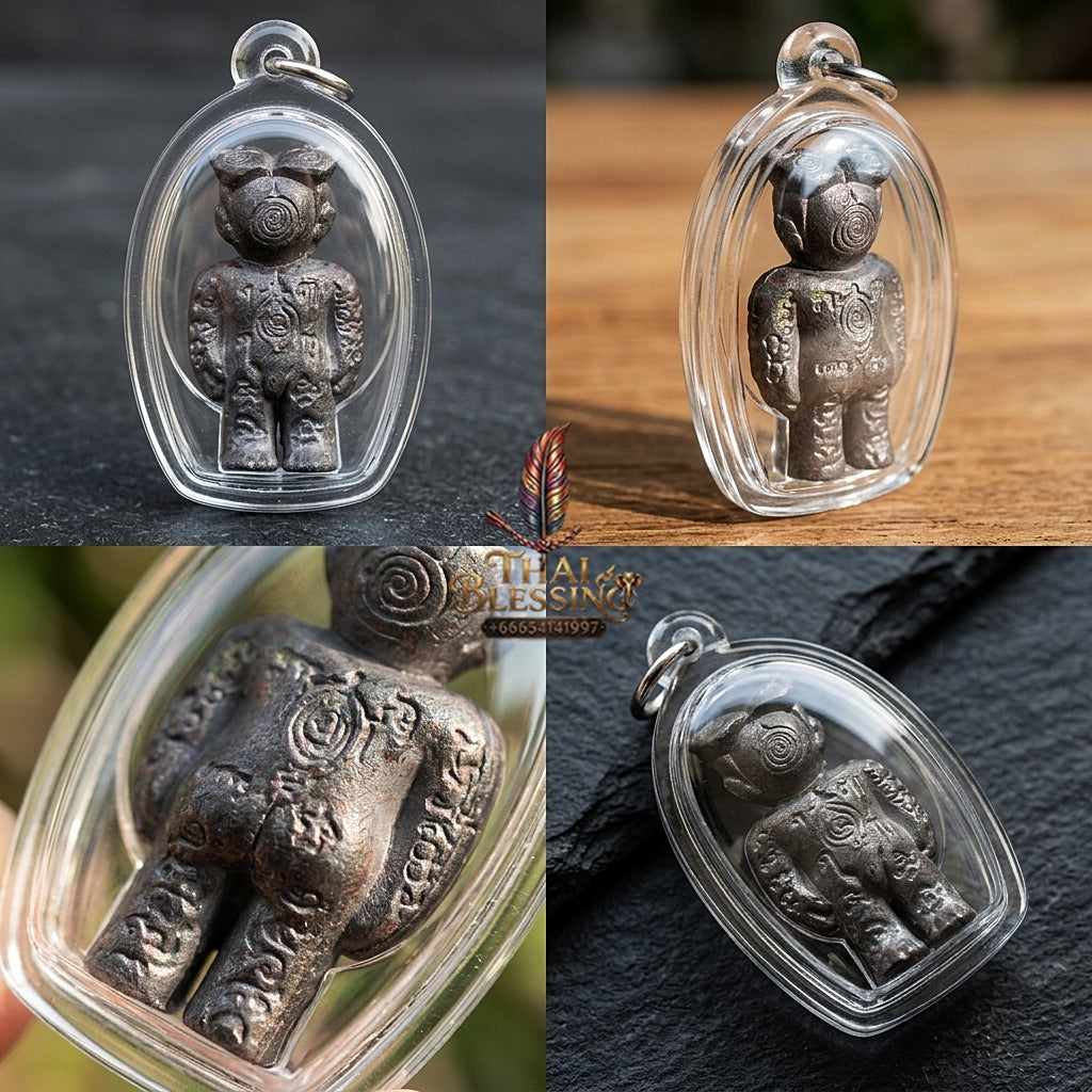 💥 KHAO OR GUARDIAN MAGNET! Hun Payont Ai Nen Kaeo Lead-Pewter Guardian Effigy for Ultimate Protection, Black Magic Defense, and Curio Collectible Heritage