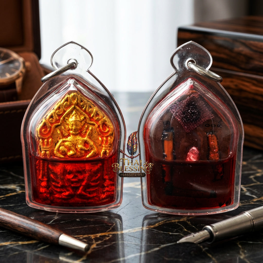 ✨ "Khun Phaen Pa Cha Da" (Wild Erotic Seduction Khun Phaen) - Herb Powder & Red Rooster Oil Casing Edition The Supreme Northern Masterpiece of Heavy-Duty Occult Seduction,