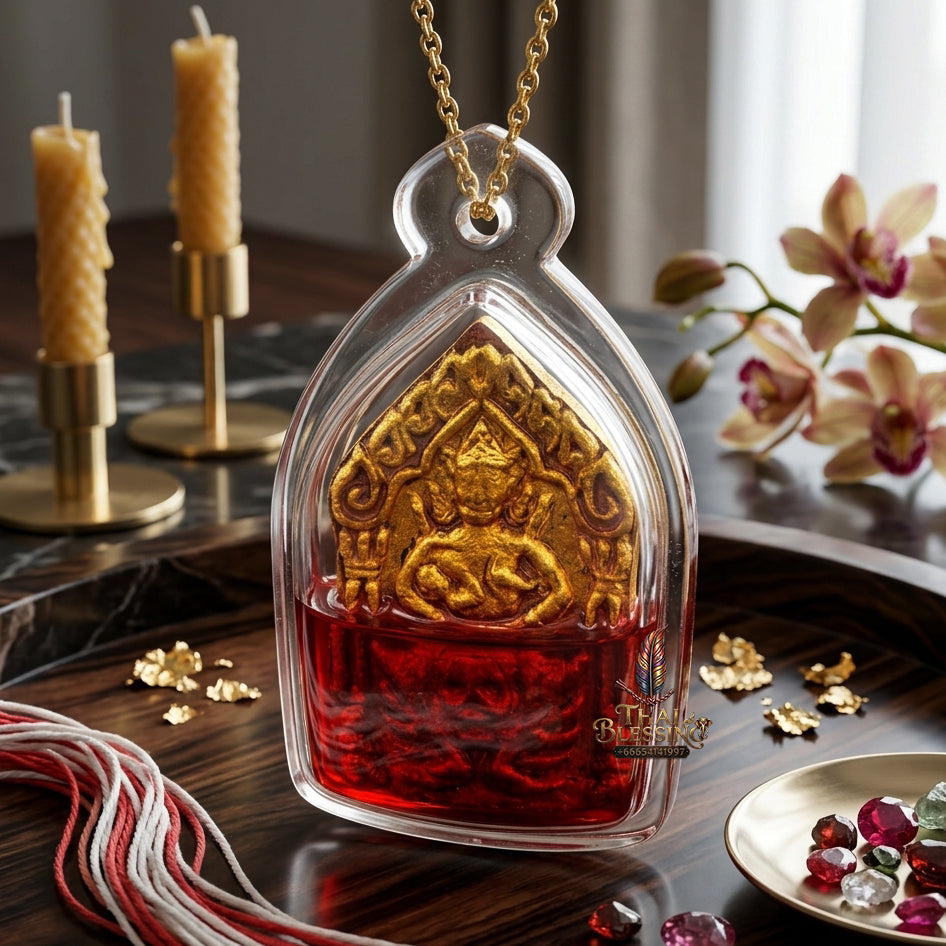 ✨ "Khun Phaen Pa Cha Da" (Wild Erotic Seduction Khun Phaen) - Herb Powder & Red Rooster Oil Casing Edition The Supreme Northern Masterpiece of Heavy-Duty Occult Seduction,