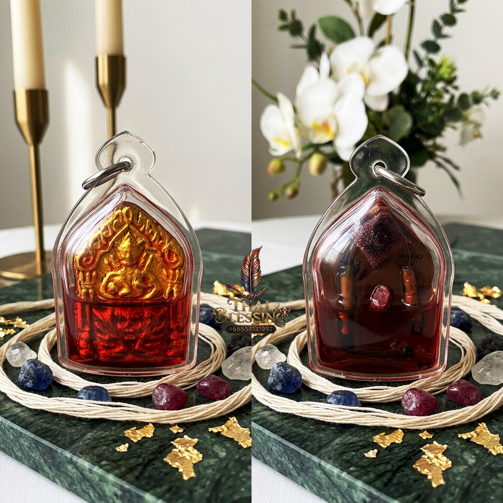 ✨ "Khun Phaen Pa Cha Da" (Wild Erotic Seduction Khun Phaen) - Herb Powder & Red Rooster Oil Casing Edition The Supreme Northern Masterpiece of Heavy-Duty Occult Seduction,
