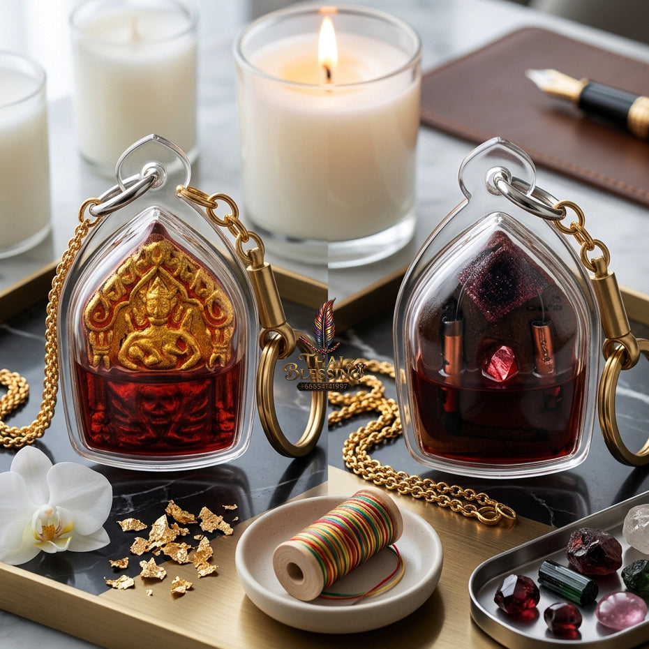 ✨ "Khun Phaen Pa Cha Da" (Wild Erotic Seduction Khun Phaen) - Herb Powder & Red Rooster Oil Casing Edition The Supreme Northern Masterpiece of Heavy-Duty Occult Seduction,