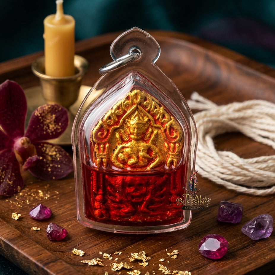 ✨ "Khun Phaen Pa Cha Da" (Wild Erotic Seduction Khun Phaen) - Herb Powder & Red Rooster Oil Casing Edition The Supreme Northern Masterpiece of Heavy-Duty Occult Seduction,