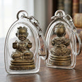 💥 SPECIAL-FILLED WEALTH MAGNET! Kuman Thong Bronze Effigy with Dual Silver Takrut for Abundant Wealth, Business Success, and Curio Collectible Heritage