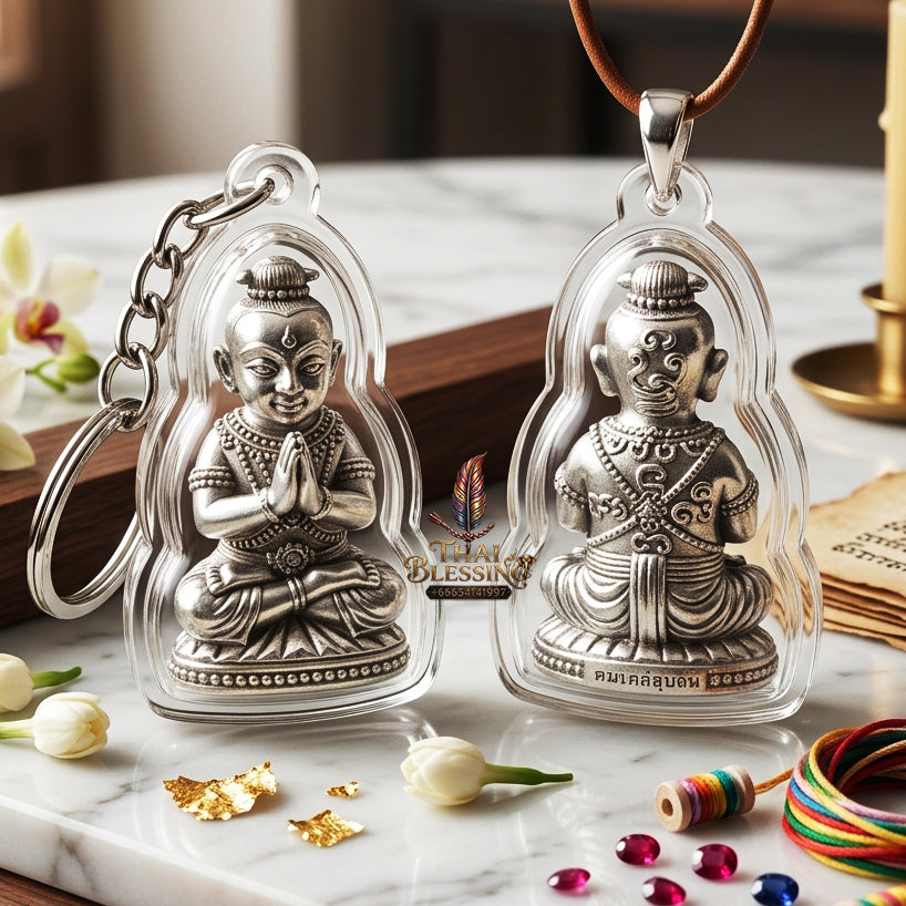 ✨ "Kumarn Na Na Thong" (Golden-Face Kumarn Thong) - Solid Silver Edition, B.E. 2557 (2014) by Achan Subin Na Na Thong: