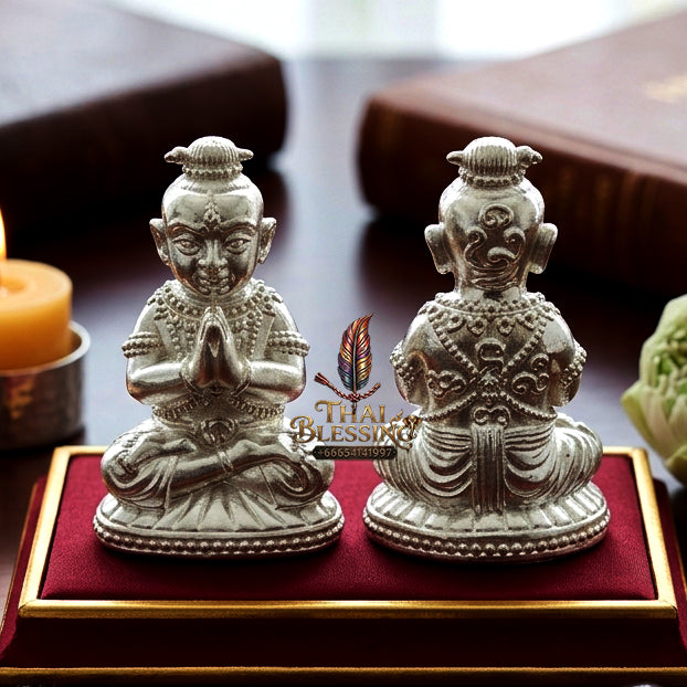 ✨ "Kumarn Na Na Thong" (Golden-Face Kumarn Thong) - Solid Silver Edition, B.E. 2557 (2014) by Achan Subin Na Na Thong: