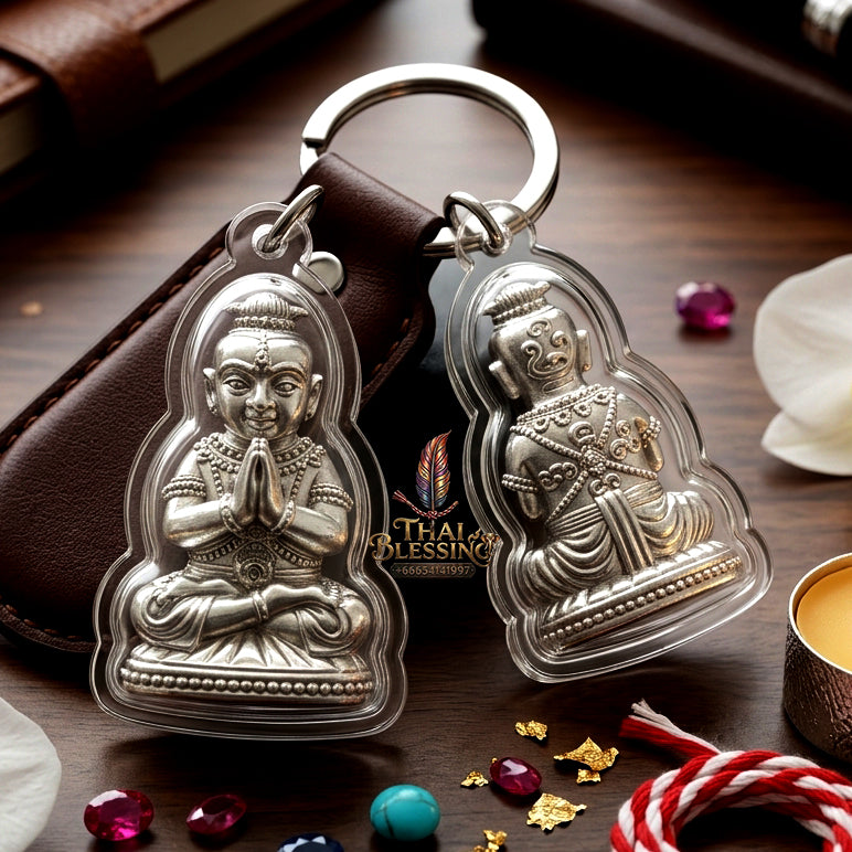 ✨ "Kumarn Na Na Thong" (Golden-Face Kumarn Thong) - Solid Silver Edition, B.E. 2557 (2014) by Achan Subin Na Na Thong: