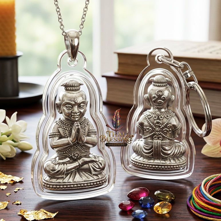 ✨ "Kumarn Na Na Thong" (Golden-Face Kumarn Thong) - Solid Silver Edition, B.E. 2557 (2014) by Achan Subin Na Na Thong: