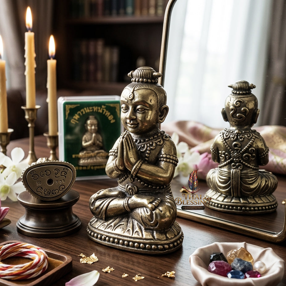 ✨ "Kumarn Na Na Thong" (Golden-Face Kumarn Thong) - White Bronze / Thong Khao Edition, B.E. 2557 (2014) by Achan Subin Na Na Thong: