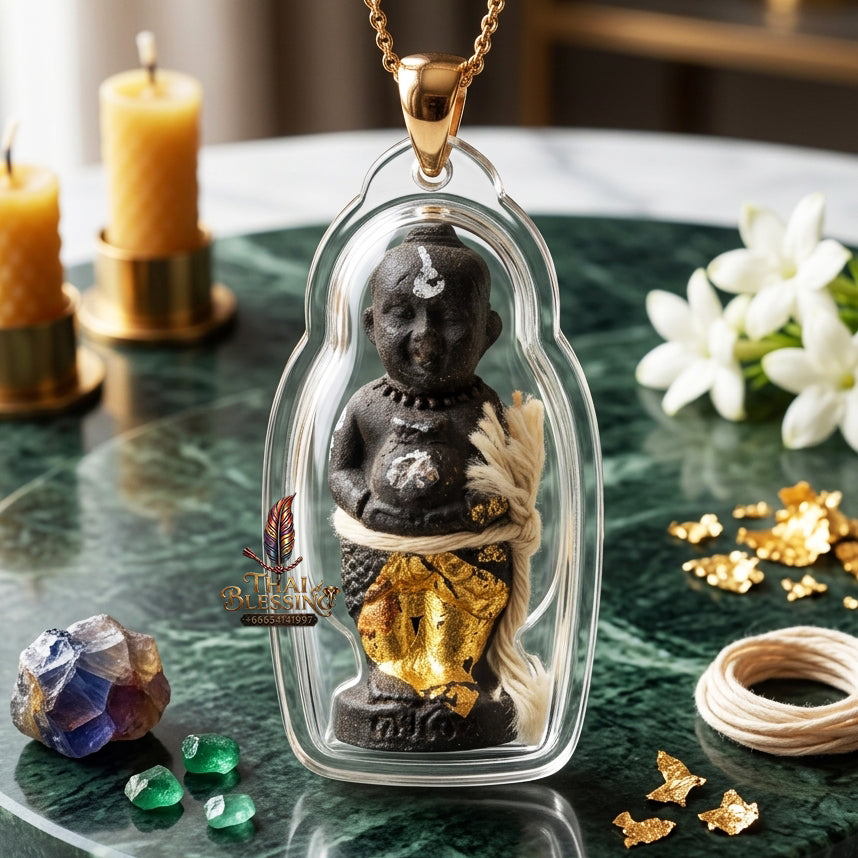 ✨ "Kumarn Thung Ngoen Thung Thong" (Money & Gold Bag Kumarn Thong) - 7 Pra Cha (7 Cemeteries) Sacred Soil Edition
