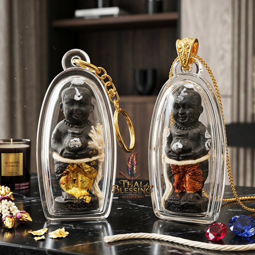 ✨ "Kumarn Thung Ngoen Thung Thong" (Money & Gold Bag Kumarn Thong) - 7 Pra Cha (7 Cemeteries) Sacred Soil Edition