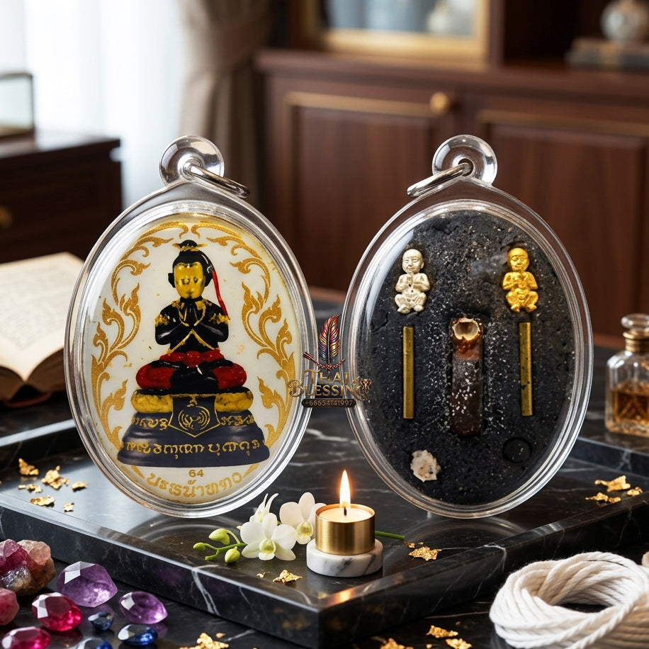 ✨ "Lock Ket Kuman Na Na Thong" (Golden-Face Kumarn Thong Locket) - B.E. 2555 (2012) by Kruba Subin Sumetho: