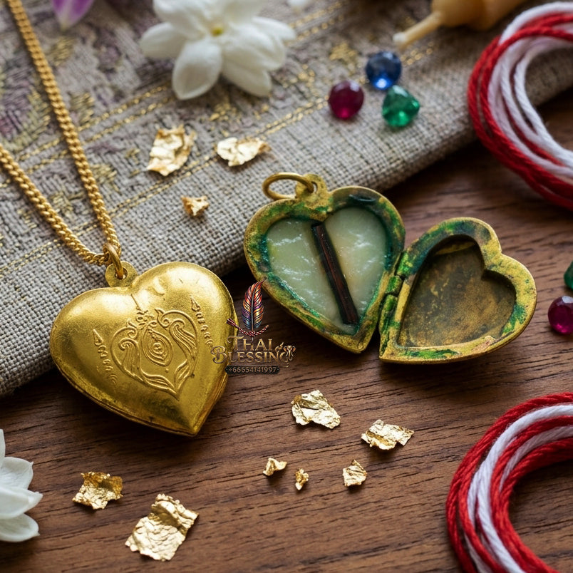 ✨ "Lock Ket Huachai" (Heart-Shaped Locket) The Supreme Masterpiece of Heartfelt Metta, Enduring Affection, and Auspicious Protection!
