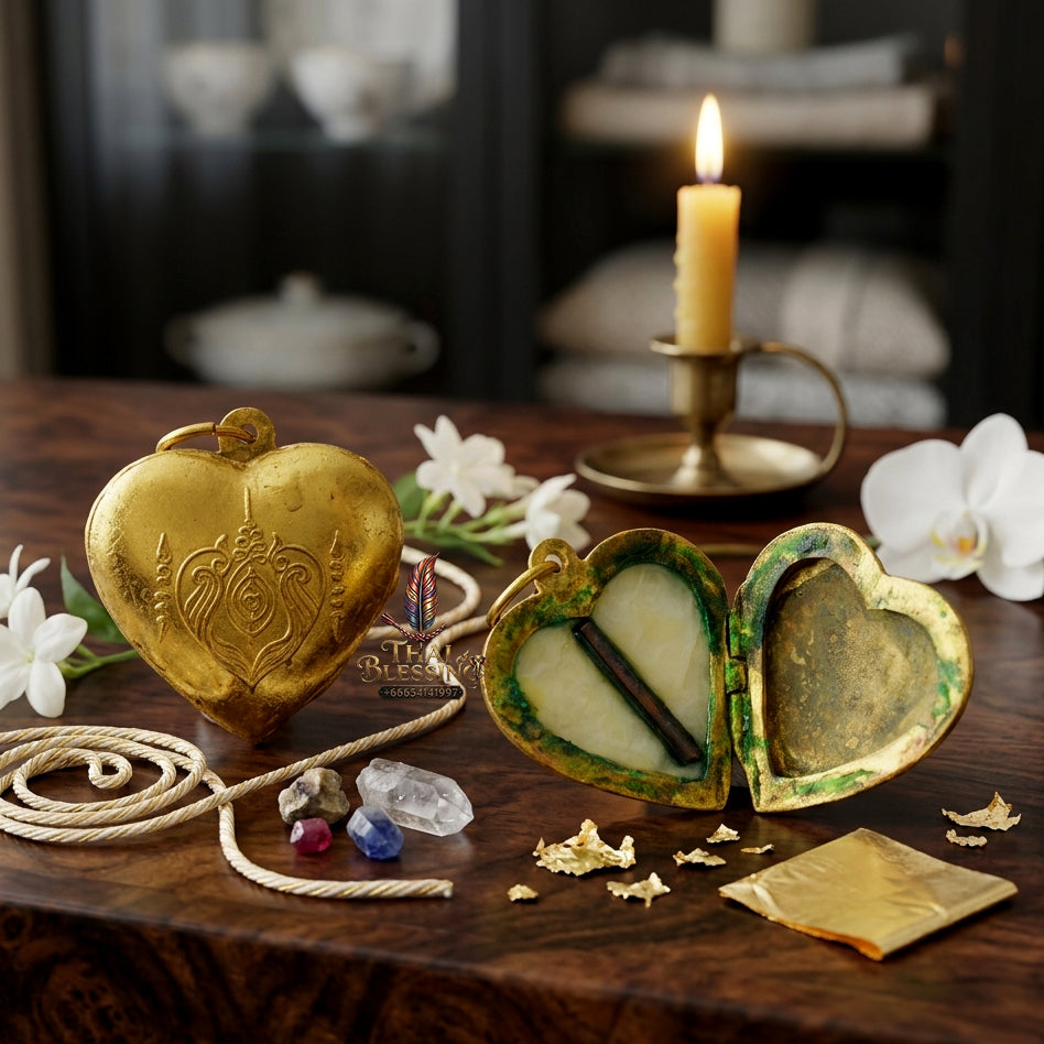 ✨ "Lock Ket Huachai" (Heart-Shaped Locket) The Supreme Masterpiece of Heartfelt Metta, Enduring Affection, and Auspicious Protection!