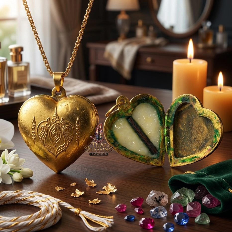 ✨ "Lock Ket Huachai" (Heart-Shaped Locket) The Supreme Masterpiece of Heartfelt Metta, Enduring Affection, and Auspicious Protection!
