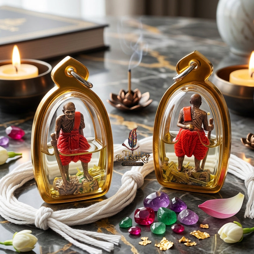 ✨ "Luang Pu Thuad Thong - Teng Thuean Chong Daeng Edition" (Soaked in Khao Or Herbal Charm Oil) - B.E. 2567