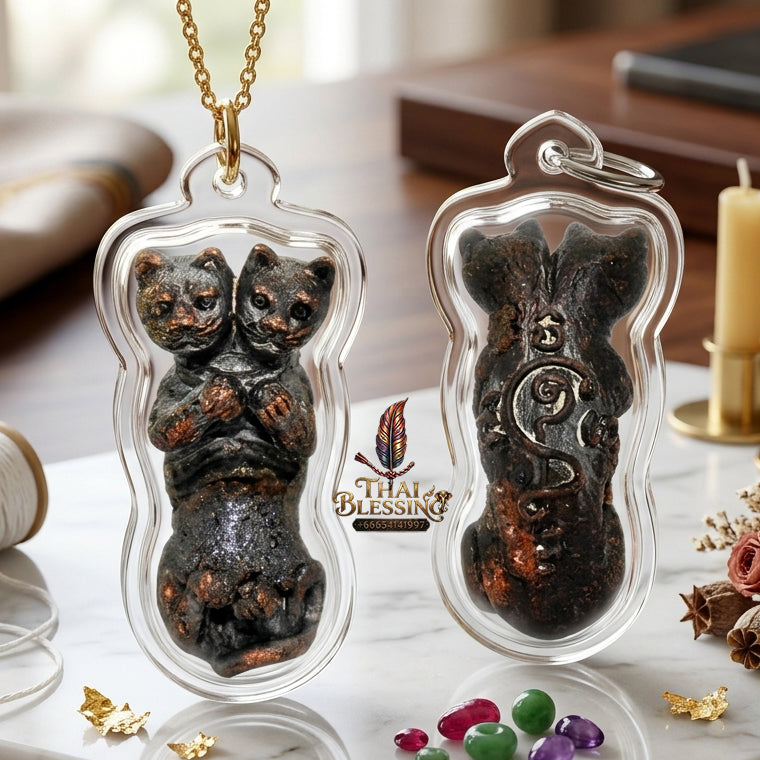 ✨ "Lukkrok Maeo Khuchiwit" (Lifelong Companion Cat Spirit) - Copper Edition Feline Magnetism, Hidden Wealth Attraction, and Unstoppable Commercial Good Fortune!
