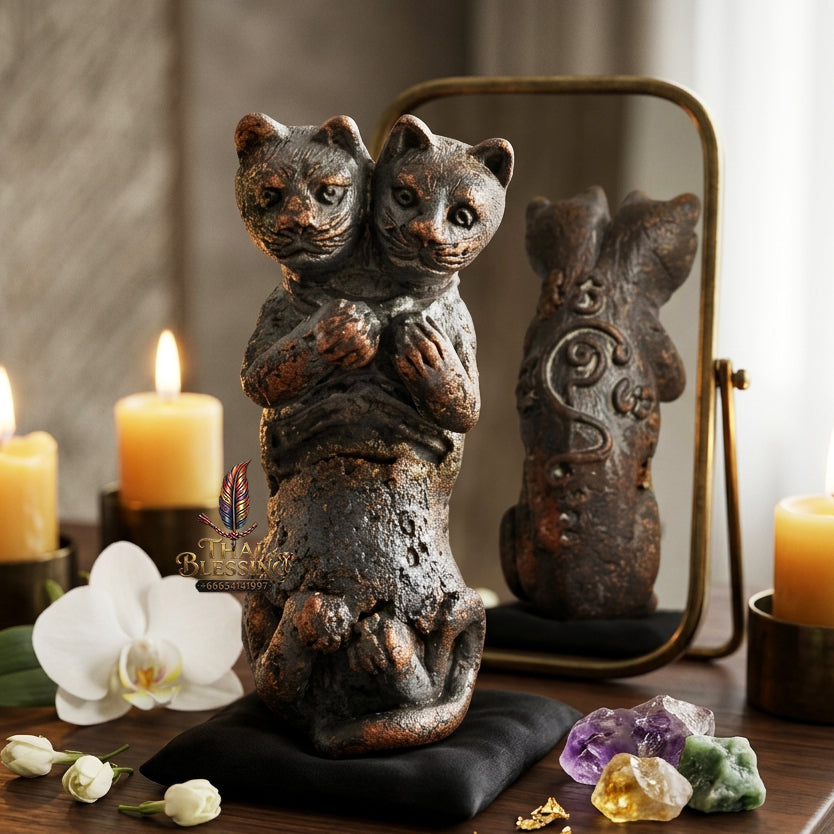 ✨ "Lukkrok Maeo Khuchiwit" (Lifelong Companion Cat Spirit) - Copper Edition Feline Magnetism, Hidden Wealth Attraction, and Unstoppable Commercial Good Fortune!