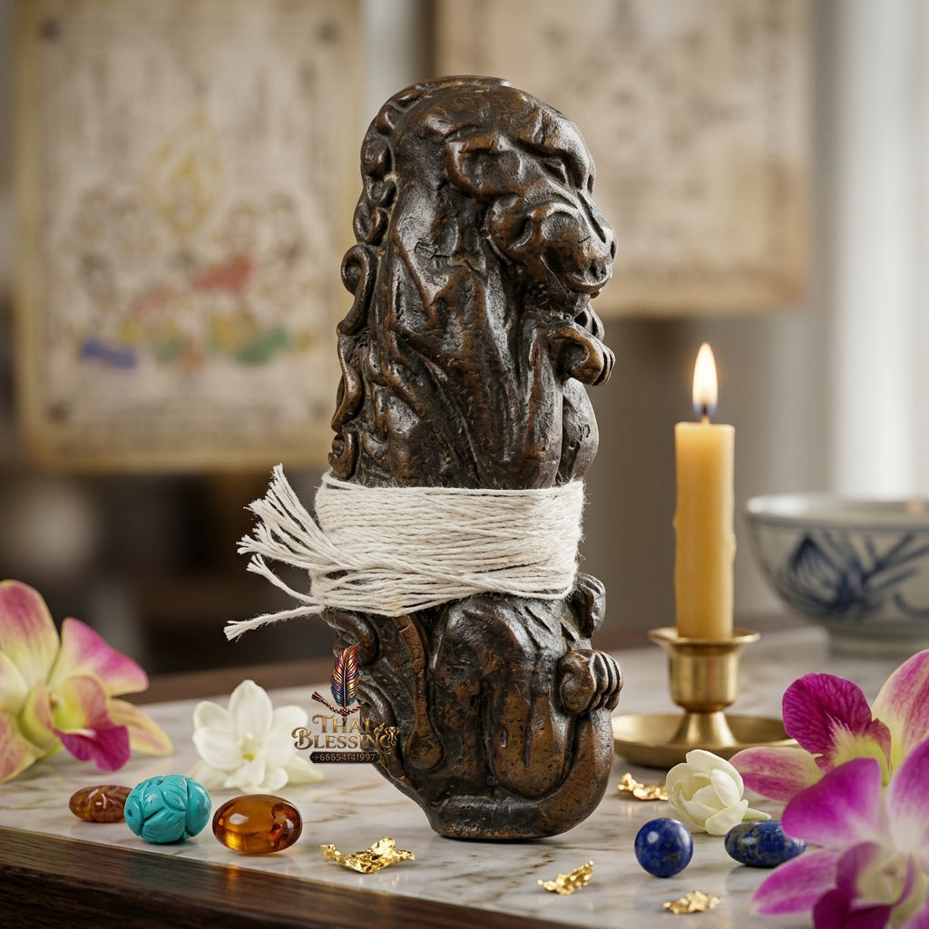 ✨ "Lukkrok Maeo" (Cat Spirit Child / Feline Talisman) - Occult Metal Edition Feline Magnetism, Extreme Commercial Prosperity, and Magnetic Charm!