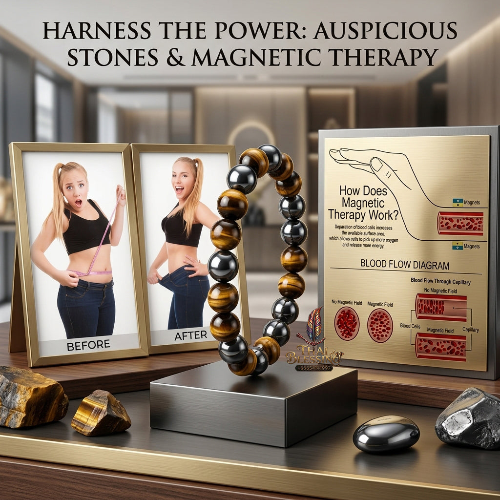 ✨ Magnetic Hematite, Tiger Eye & Obsidian Bracelet – Triple Protection Health Care Stainless Steel Bangle – Perfect Weight Loss Gift for Men & Women