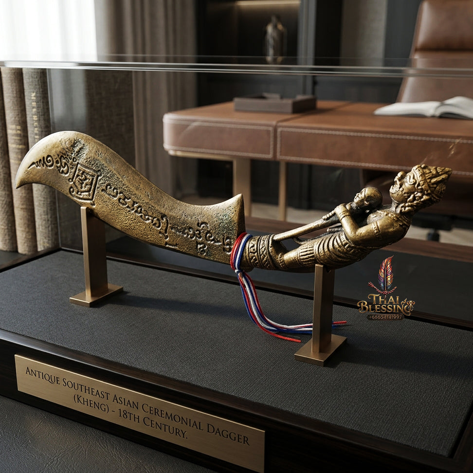 ✨ "Mit Mo Phaya Yom" (Lord of Death Exorcism Knife) - Copper Edition - B.E. 2560 (2017) by Phra Achan Suphasit, Wat Bang Nam Chon: The Supreme Masterpiece of Absolute Spiritual Protection, Black Magic Deflection, and Safe Travel!
