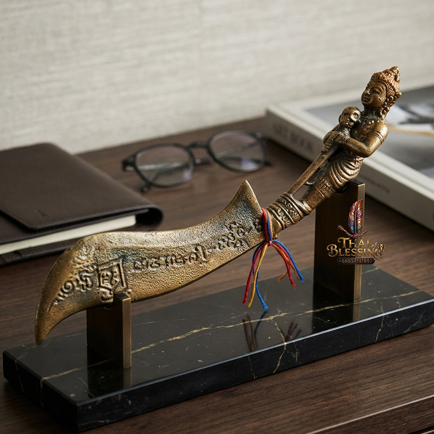 ✨ "Mit Mo Phaya Yom" (Lord of Death Exorcism Knife) - Copper Edition - B.E. 2560 (2017) by Phra Achan Suphasit, Wat Bang Nam Chon: The Supreme Masterpiece of Absolute Spiritual Protection, Black Magic Deflection, and Safe Travel!