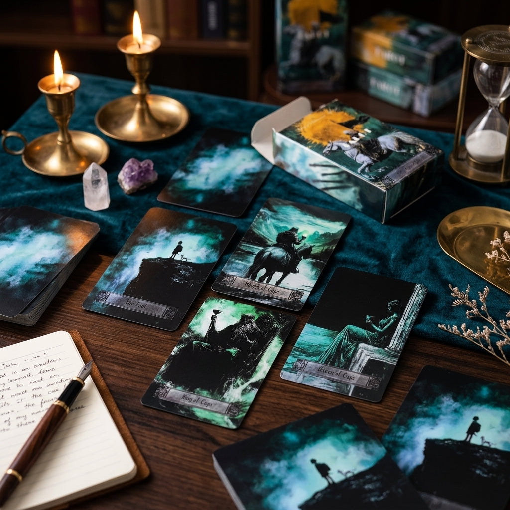✨ Mystical Art Tarot Cards 78-Piece Set - Professional Divination and Intuitive Reading Deck for Spiritual Guidance, Esoteric Practice, and Collectors