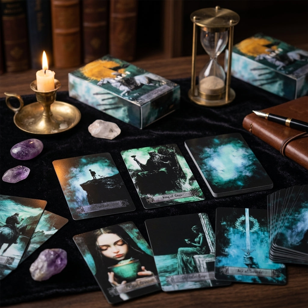 ✨ Mystical Art Tarot Cards 78-Piece Set - Professional Divination and Intuitive Reading Deck for Spiritual Guidance, Esoteric Practice, and Collectors