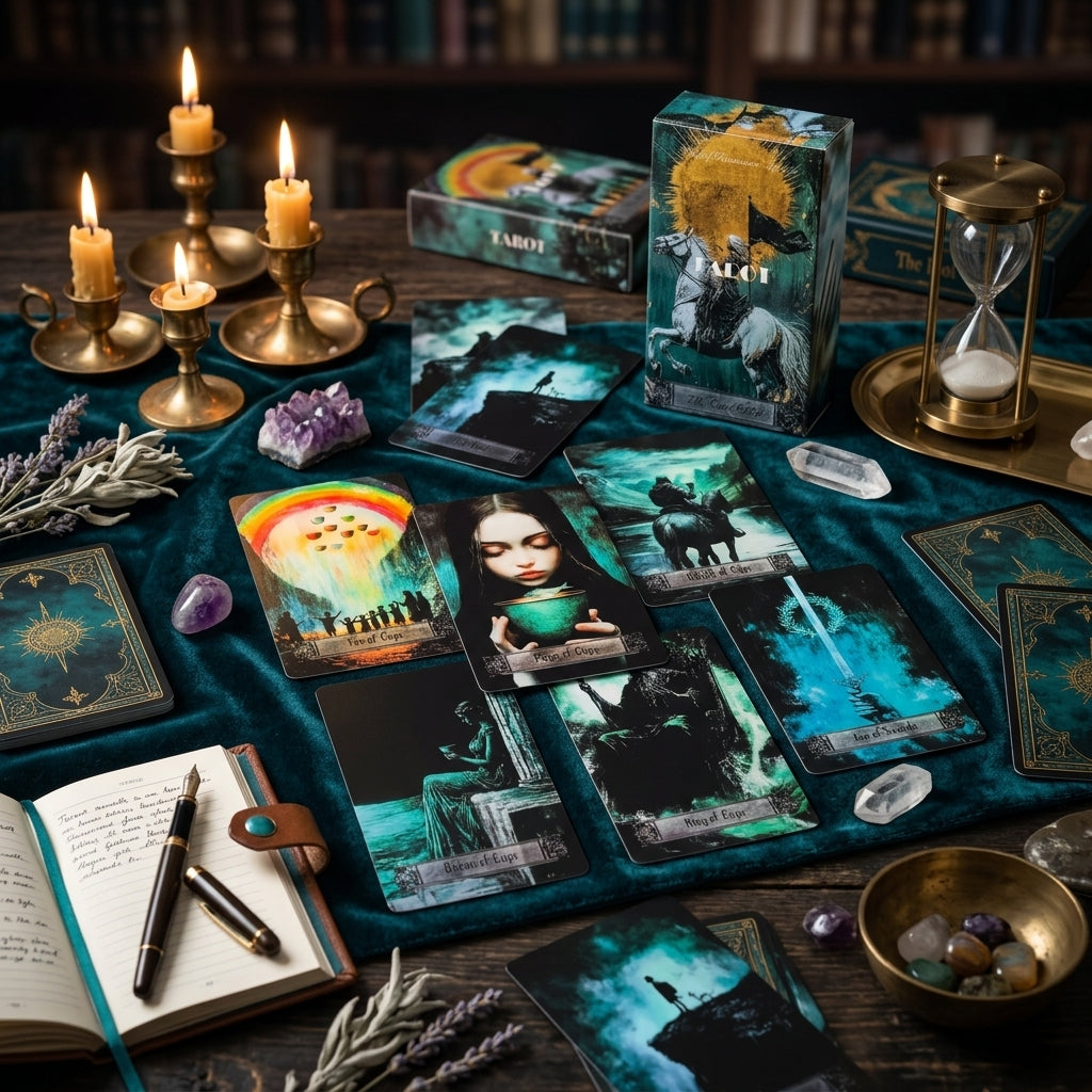 ✨ Mystical Art Tarot Cards 78-Piece Set - Professional Divination and Intuitive Reading Deck for Spiritual Guidance, Esoteric Practice, and Collectors