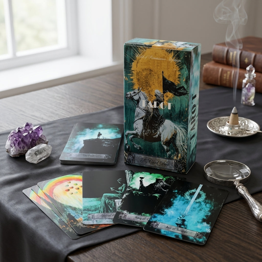 ✨ Mystical Art Tarot Cards 78-Piece Set - Professional Divination and Intuitive Reading Deck for Spiritual Guidance, Esoteric Practice, and Collectors