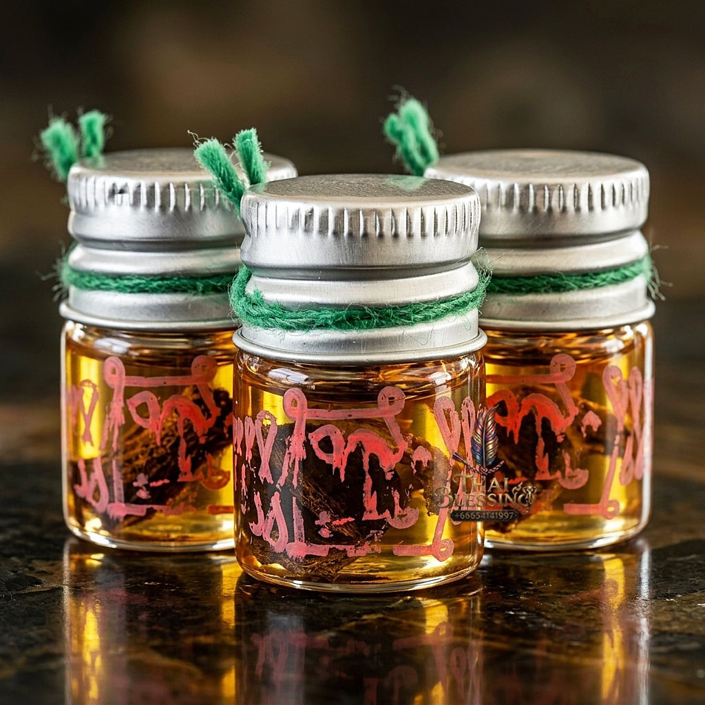 Sacred "Nam Man Jindamanee" (Jindamanee Auspicious White-Lineage Oil)  Supreme Trade Success, Debt Relief, and Divine Grace