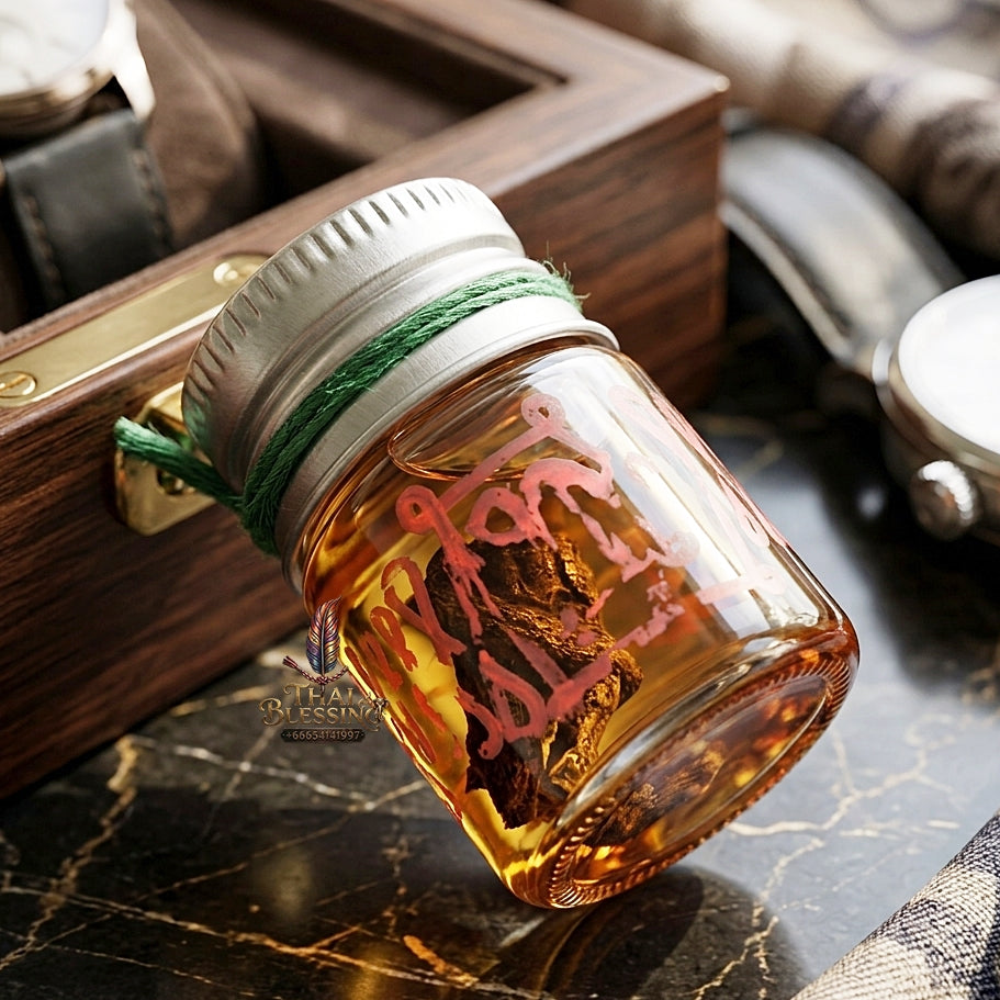Sacred "Nam Man Jindamanee" (Jindamanee Auspicious White-Lineage Oil)  Supreme Trade Success, Debt Relief, and Divine Grace