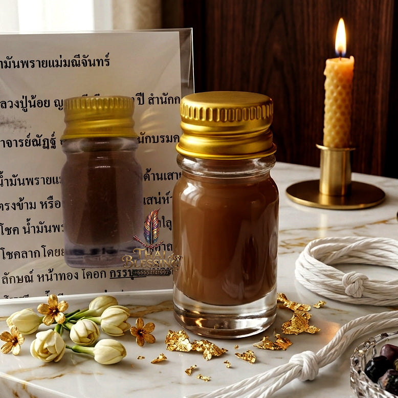 ✨ "Nam Man Phrai Mae Mani Phutthakhun" (Mae Mani Prai & Buddha-Blessing Charm Oil): The Supreme Masterpiece of Absolute Romantic Seduction, Eloquent Persuasion, and Unstoppable Wealth Sorcery!