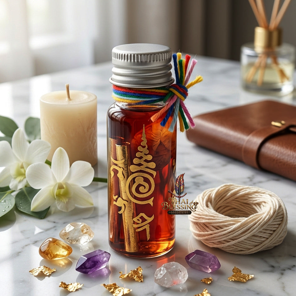 ✨ "Nam Man Phrai Ta Thip" (All-Seeing Third Eye Phrai Oil) - B.E. 2568 (2025) by Luang Pu Klom, Wat Nong Bua: The Supreme Master-Grade Occult Seduction and Premonition Oil!