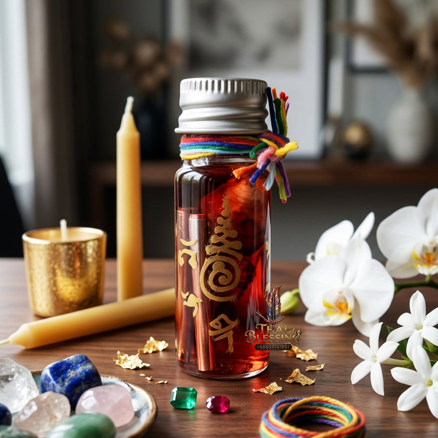 ✨ "Nam Man Phrai Ta Thip" (All-Seeing Third Eye Phrai Oil) - B.E. 2568 (2025) by Luang Pu Klom, Wat Nong Bua: The Supreme Master-Grade Occult Seduction and Premonition Oil!